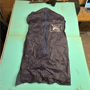 Burberry Garment Cover in Dark Blue with Blue Trim